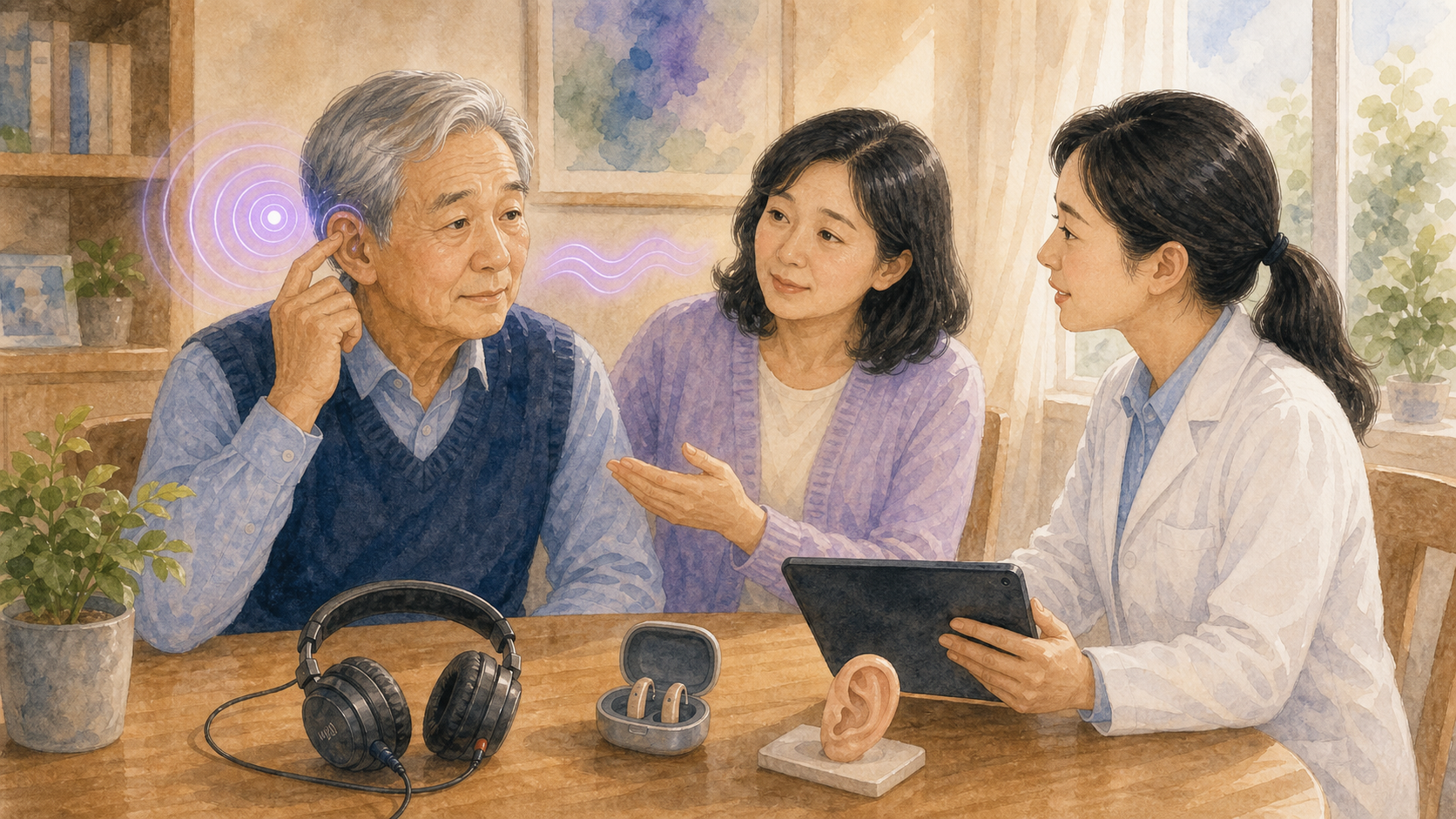 老人耳鸣伴听力下降时接受听力评估